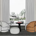 Modern Casual Sofa Combination Lazy Sofa 3d model