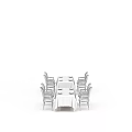 Stylish Table and Chair Sets with White Tablecloths and Matching Chairs