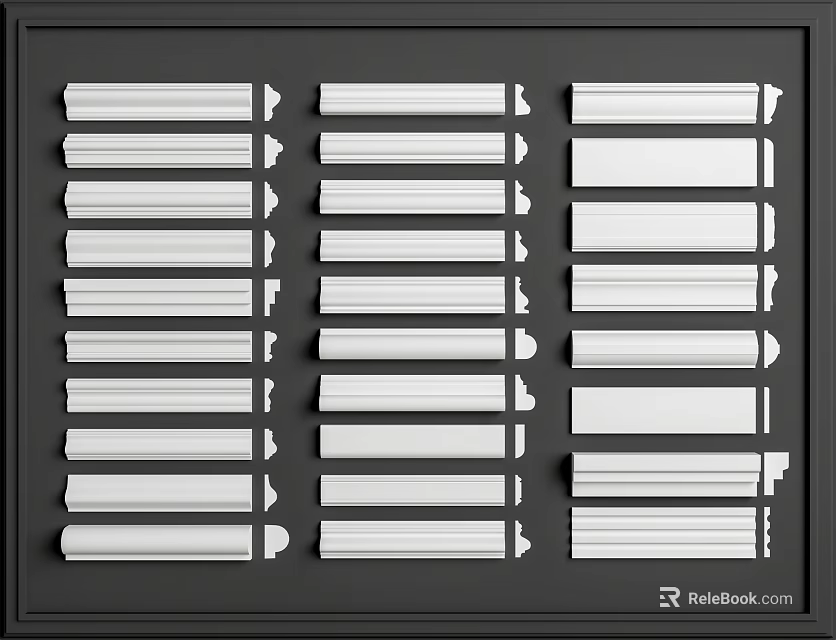 Decorative Plaster Moldings With Various Styles And Designs for Interior Design Projects 3d model