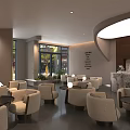 Modern Sales Office Sales Department Sales Department Negotiation Area Reception Area Sofa Coffee Table Combination 3d model