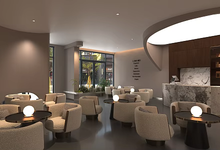 Modern Sales Office Sales Department Sales Department Negotiation Area Reception Area Sofa Coffee Table Combination 3d model