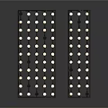 Modern Lighting Combinations With Black Bases And White Lamps Arranged Neatly In Rows