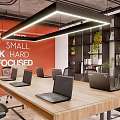 Public Office Space With Open Design Green Plants Staircase And Comfortable Seating