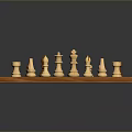 Chess Piece Items 3d model