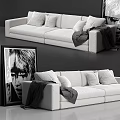 Minotti Multiplayer Sofa Module Sofa Minimal Sofa 3d model