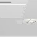 Modern Ceiling Design With Recessed Lighting Sleek White Panels And Smooth Surface 3d model