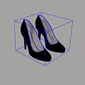 Stylish Black Leather High Heel Shoes With Slim Heel And Classic Design