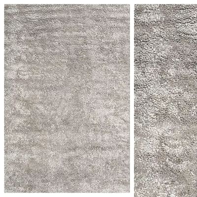 Gray Square Rugs With Soft Smooth And Plush Textured Surfaces For Living Room 3d model