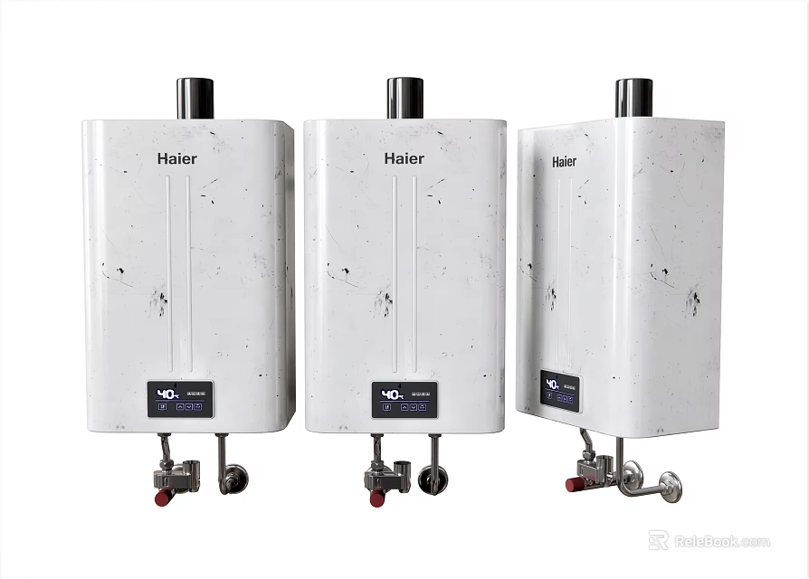 Haier Three White Water Heaters Essential Daily Use Home Appliances 3d model 