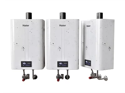 Haier Three White Water Heaters Essential Daily Use Home Appliances 3d model
