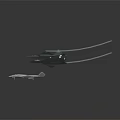 Three Advanced Fighter Jets Flying With White Trails In Dark Sky