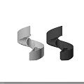 Modern Spiral Staircase Design With White And Black Sleek Curved Structure