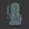 Industrial Teal Colored Power Transformer With Insulation Bushings And Base Structure