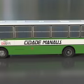 Green and White Urban Bus with Cidade Manaus Livery for Public Transport