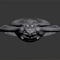 Cosmic Aerospace Mechanical Structure Model With Detailed Gray Alien Texture Design
