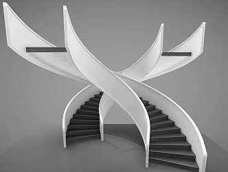 Modern Style Stairs 3d model