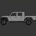 Silver Off Road Pickup Truck With Stylish Front Grille And Cargo Bed