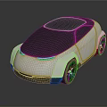 Modern Concept Car With Silver Body Black Roof And Sleek Aerodynamic Design