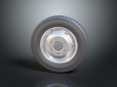 Modern tire wheel hub 3d model