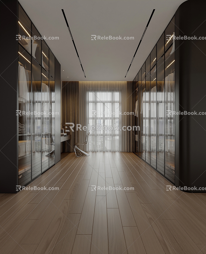 Modern cloakroom study 3d model