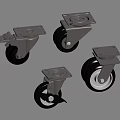 Durable Metal Casters With Swivel Wheels Brake And Mounting Plate Design