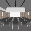modern library 3d model