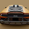 Sporty Yellow Sports Car With 63 Logo And Racing Stripes
