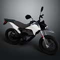 Modern White Off Road Motorcycle Design With Sleek Body Black Seat And Thick Tires
