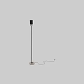 Modern Floor Lamp With Black Cylindrical Shade And Wooden Base Stand