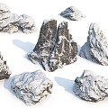 Snow Stone Stone Rock Rockery Landscape Stone Snow Landscape Stone Winter Rock Winter Rockery Snow Rockery 3d model