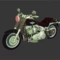 Vintage Classic Black Motorcycle With Chrome Accents Large Wheels And Black Seat