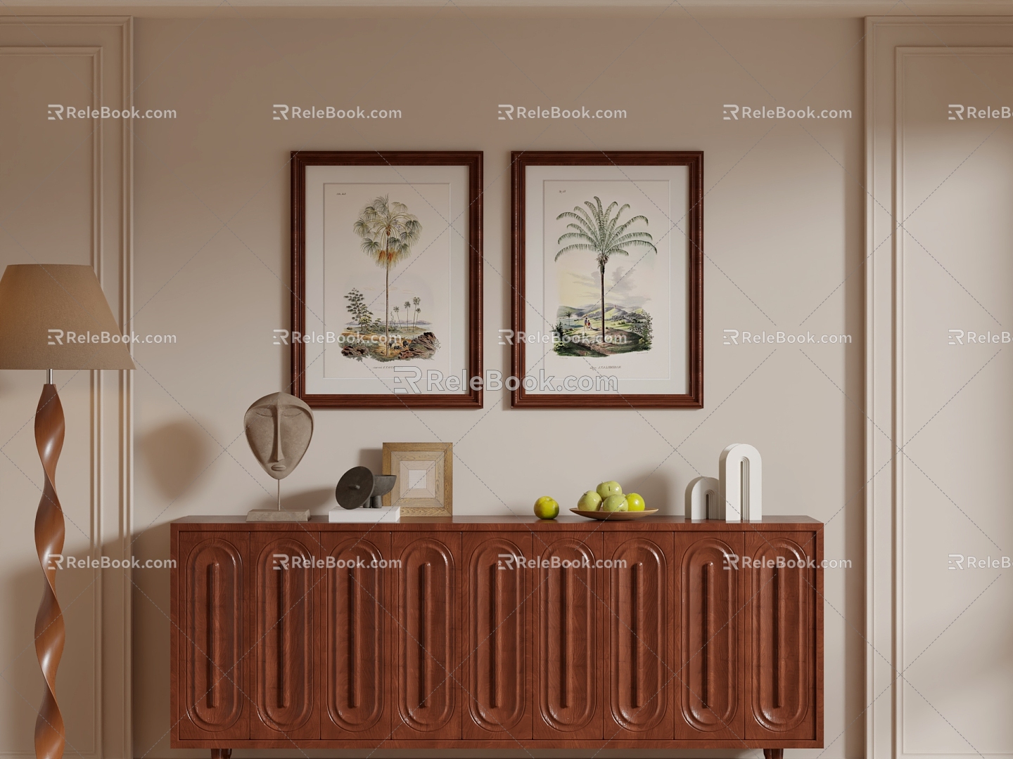 American Hanging Paintings 3d model