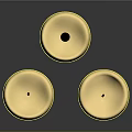 Set Of Three Cream Colored Household Candles With Various Shapes And Wicks