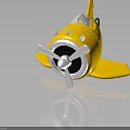 Cute Yellow Aerospace Toy Plane with Propeller and Cockpit for Space Exploration Fun