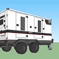 CAT C175 Trailer Mounted Generator With White Body And Black Stripes