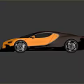Bugatti Sports Car Orange And Brown Exterior With Sleek Aerodynamic Body And Modern Design