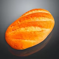 Freshly Baked Golden Oval Bread Loaf With Scored Surface And Crispy Crust