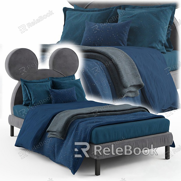 Children's bed bed bedding model