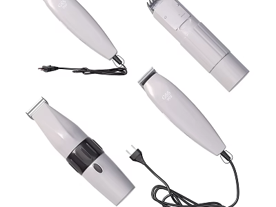 White Handheld Daily Use Electrical Appliances With Multiple Styles And Power Cords 3d model