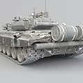 Detailed Modern Military Tank Featuring Long Cannon Turret And Heavy Tracks