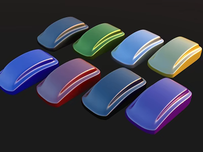 Colorful Wireless Mice With Modern Sleek Design And Various Vibrant Colors 3d model