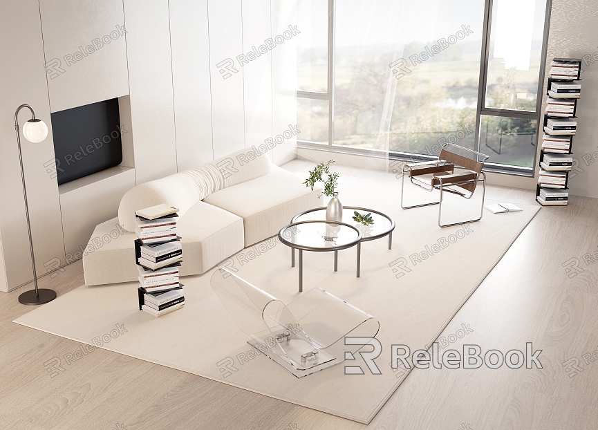 Modern Sofa Coffee Table Combination Sofa model