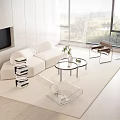 Modern Sofa Coffee Table Combination Sofa 3d model