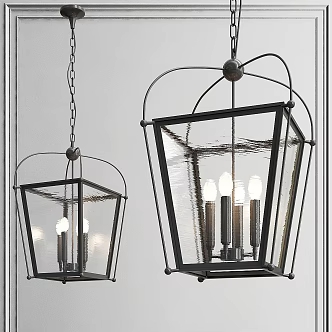 Industrial Wind Chandelier Metal Chandelier Creative Chandelier 3d model