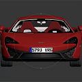 Red Sports Car With Sleek Aerodynamic Design Black Roof And Alloy Wheels