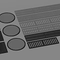 Bathroom Accessories Various Shapes Drain Covers With Grid And Slotted Designs 3d model