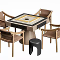 Modern Mahjong Table and Chair Mahjong Table and Chair Combination Mahjong Machine 3d model