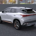 Chery White SUV With Modern Mesh Grille And Black Gold Wheels Design
