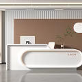 Modern reception desk 3d model