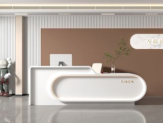 Modern reception desk 3d model